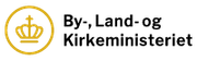 By-, Land- og Kirkeministeriet logo
