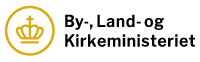 By-, Land- og Kirkeministeriet logo
