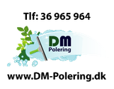logo for DM POLERING ApS